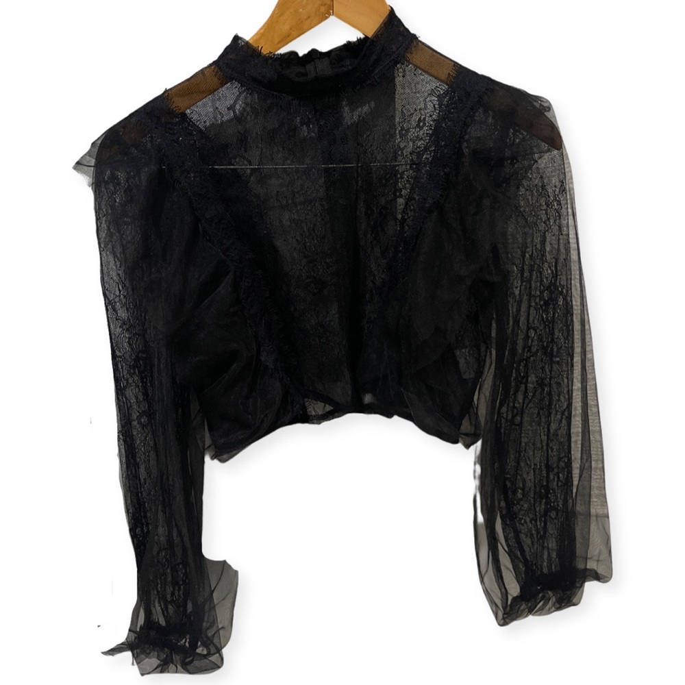 Super unique sheer and lace top!